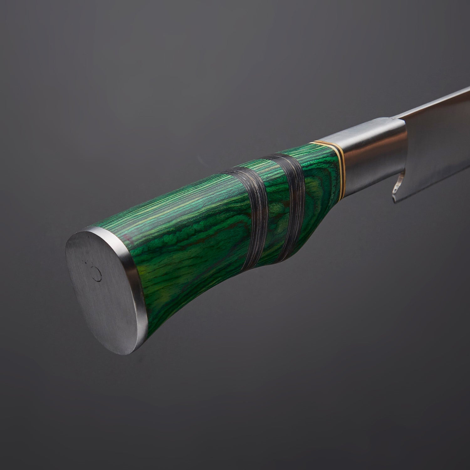 Handcrafted Fillet & Slicing Knife – Stainless Steel Blade with Green Resin Wood Handle Knives Craft