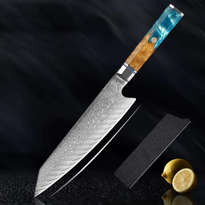 Sora Damascus Kiritsuke Knife