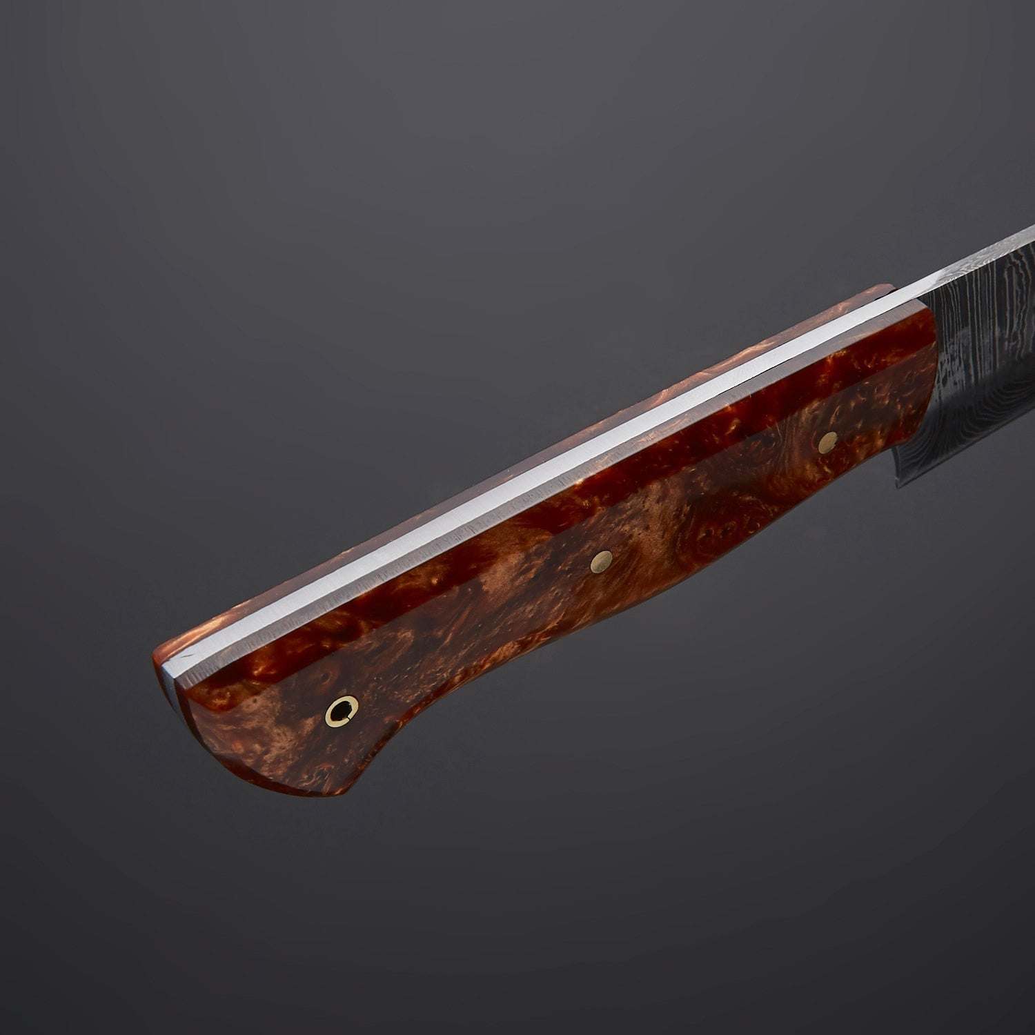 Hand-Forged Damascus Steel Chef Knife – Resin Handle with Leather Sheath Knives Craft