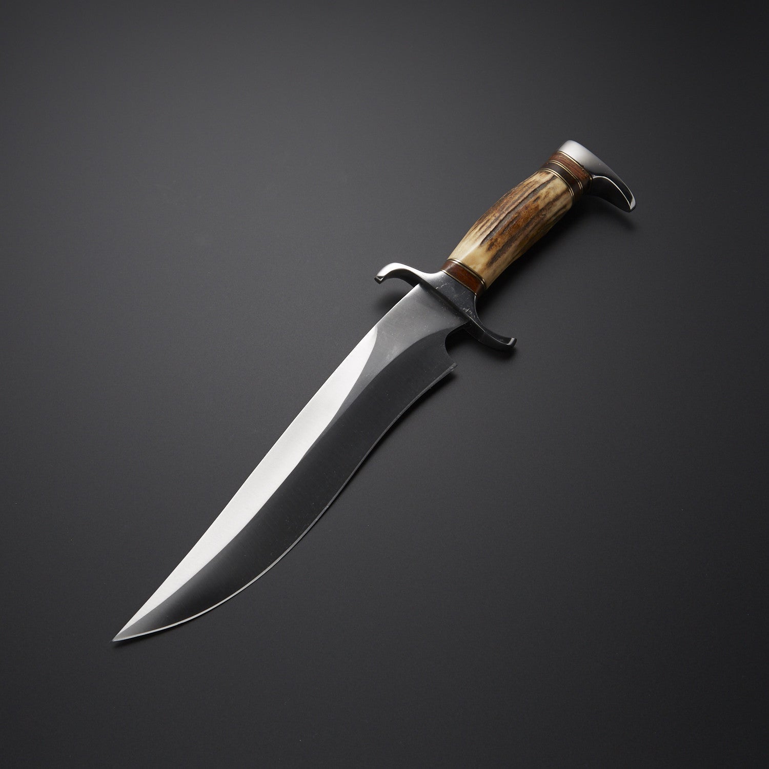 Premium Hunting Knife with Stag Handle & Leather Sheath Knives Craft