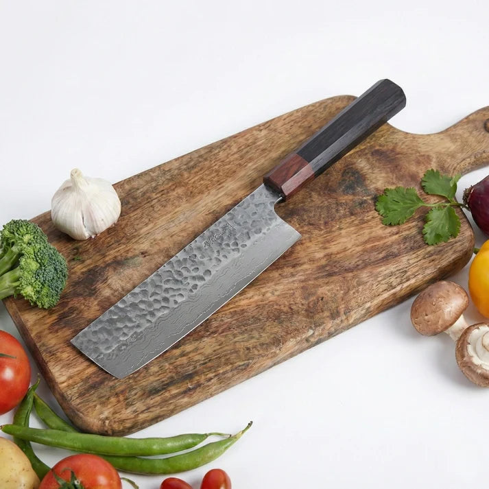 Rosewood Damascus Vegetable Cleaver