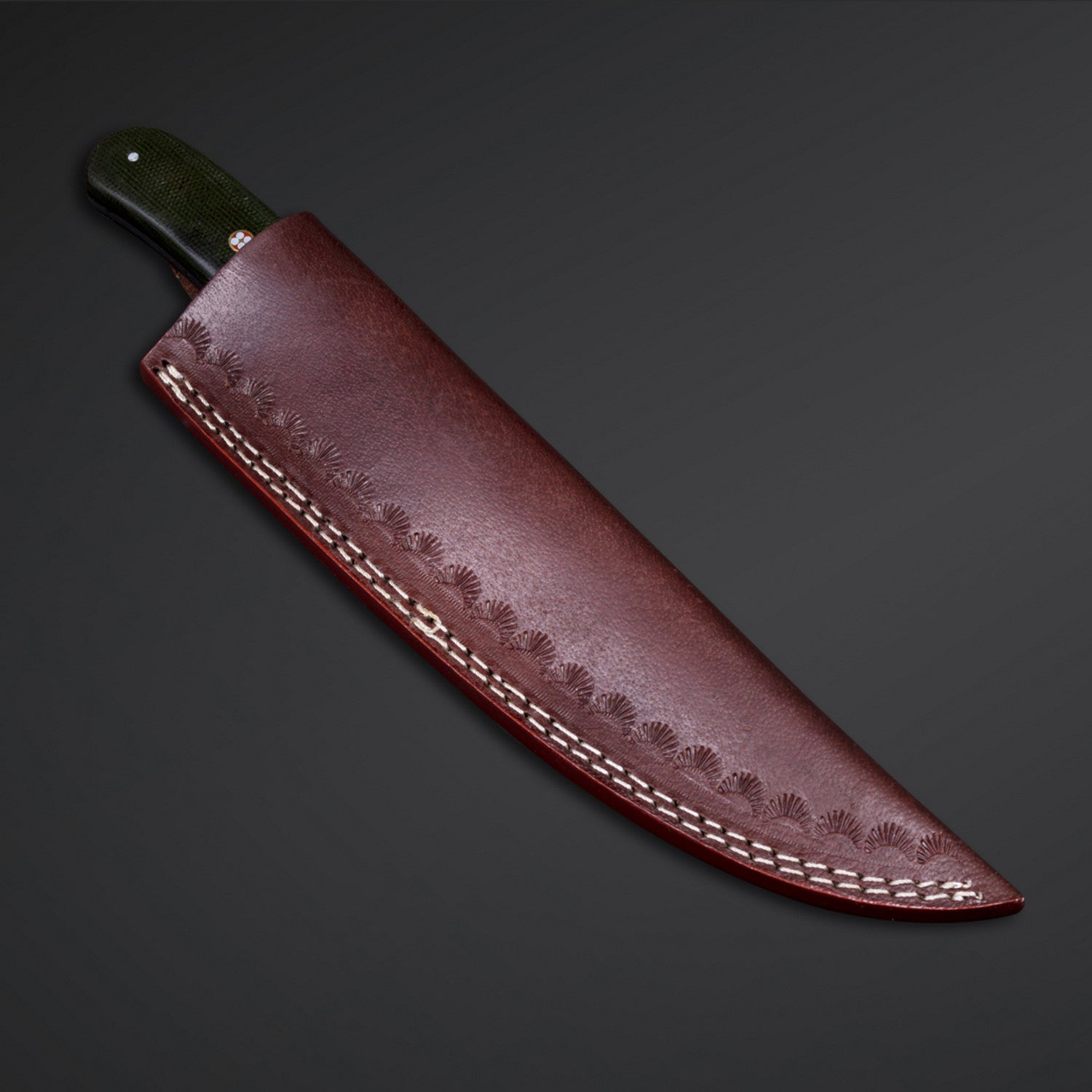 Hand-Forged Damascus Steel Chef Knife with Leather Sheath Knives Craft