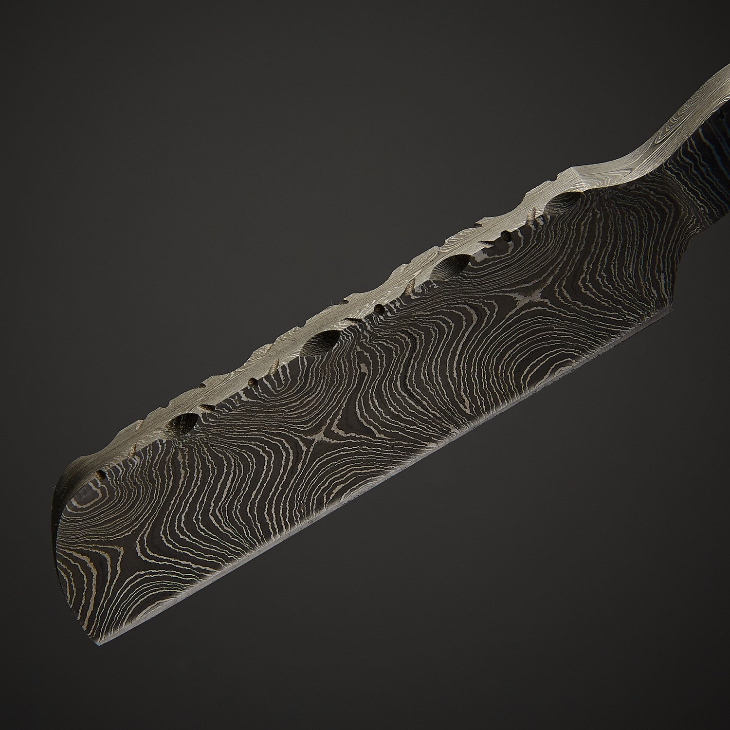 Damascus Steel Straight Razor Colorful Wooden Handle, Leather Sheath Knives Craft