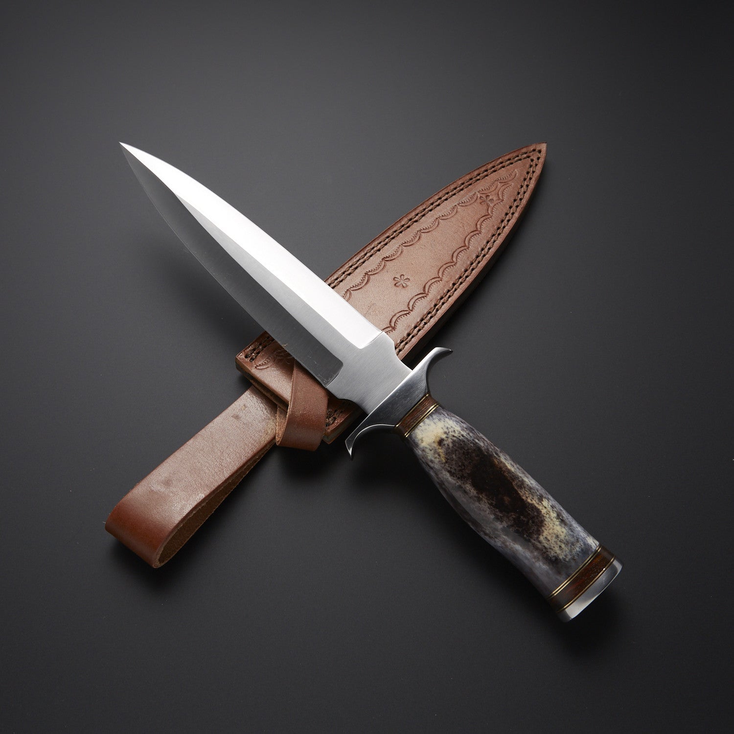 Camel Bone Handle Dagger Knife with Leather Sheath – Handmade & Collectible Knives Craft