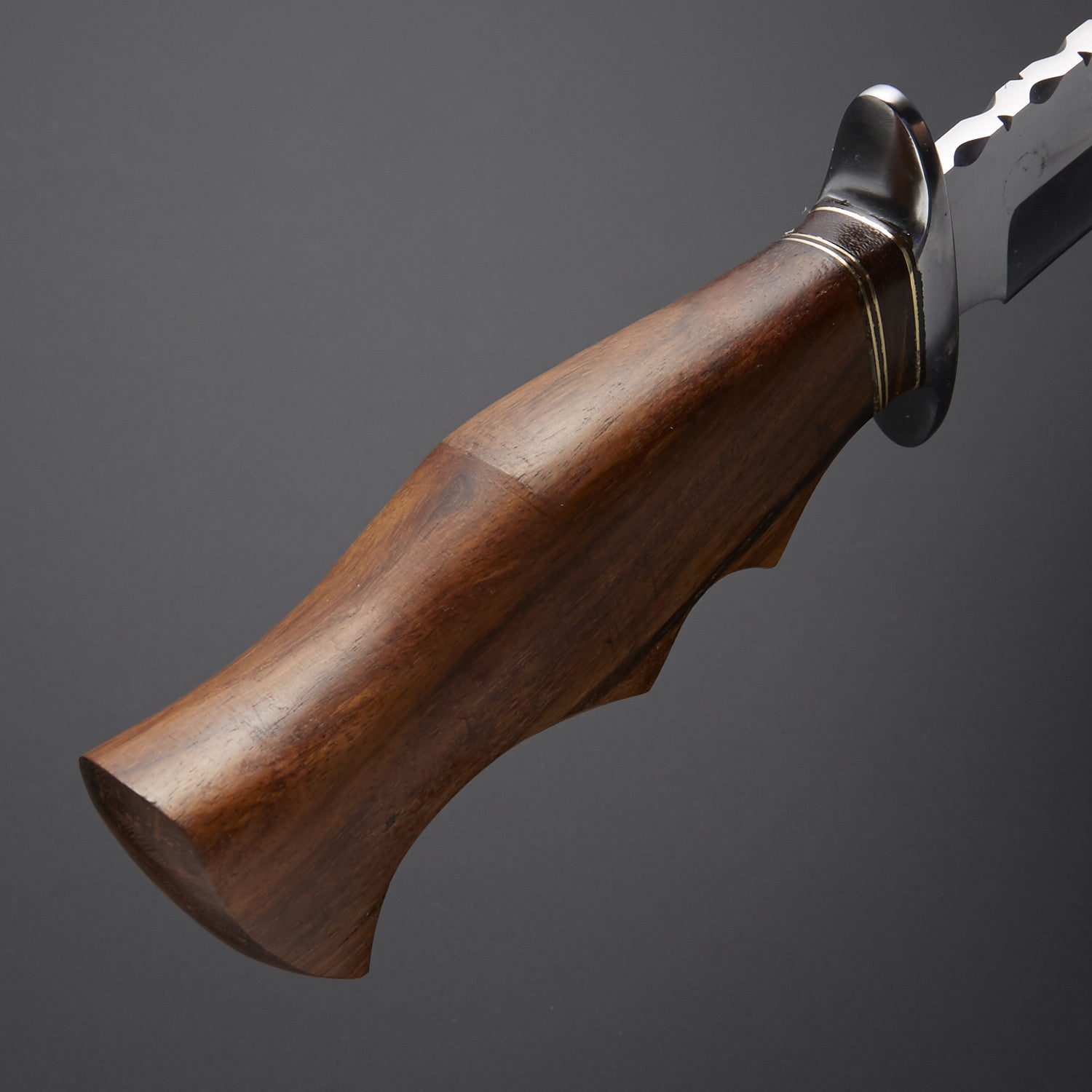 Handcrafted Hunting Knife with Wooden Handle & Leather Sheath Knives Craft