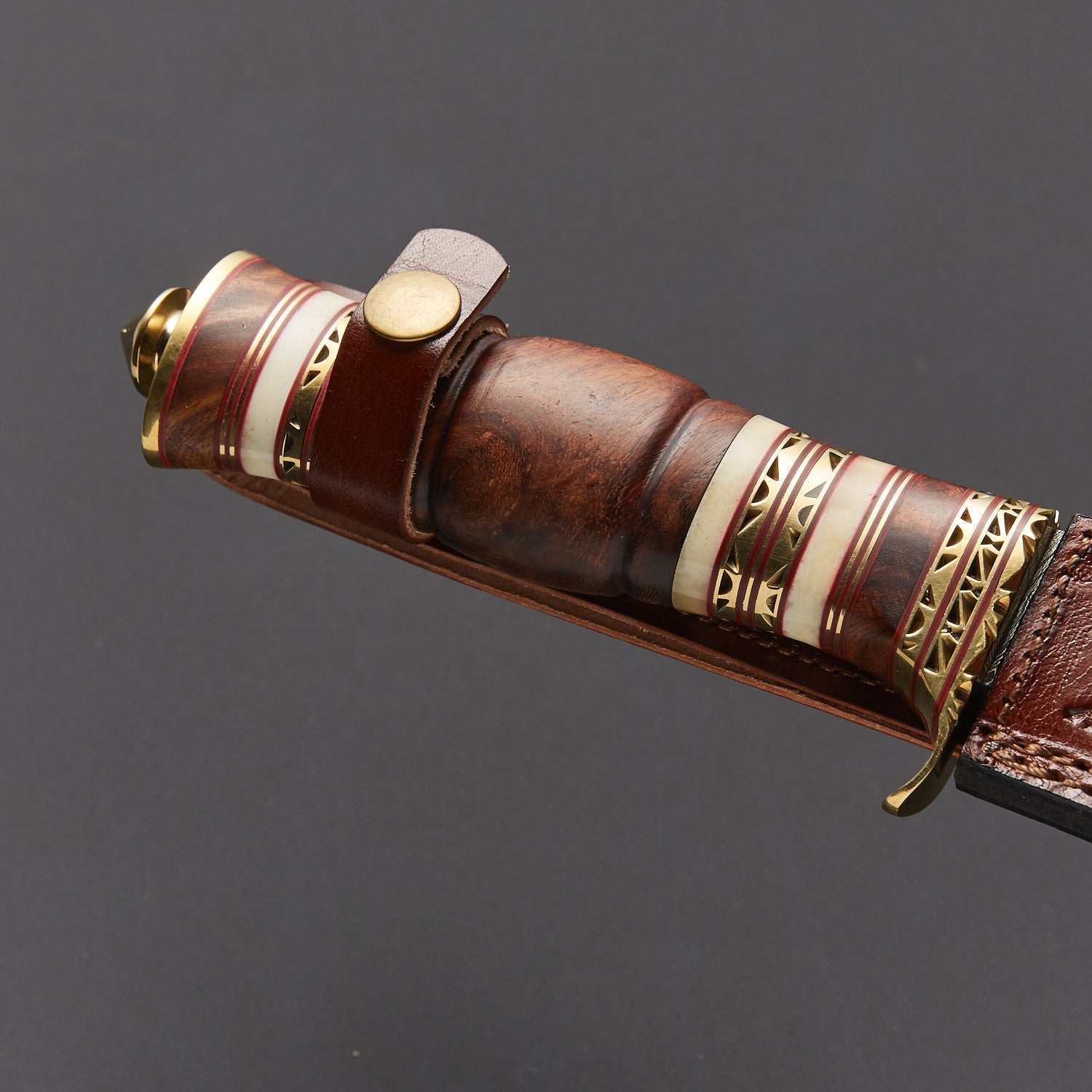 Hand-Forged Damascus Steel kukri Knife with Exotic Wood & Brass Handle Knives Craft