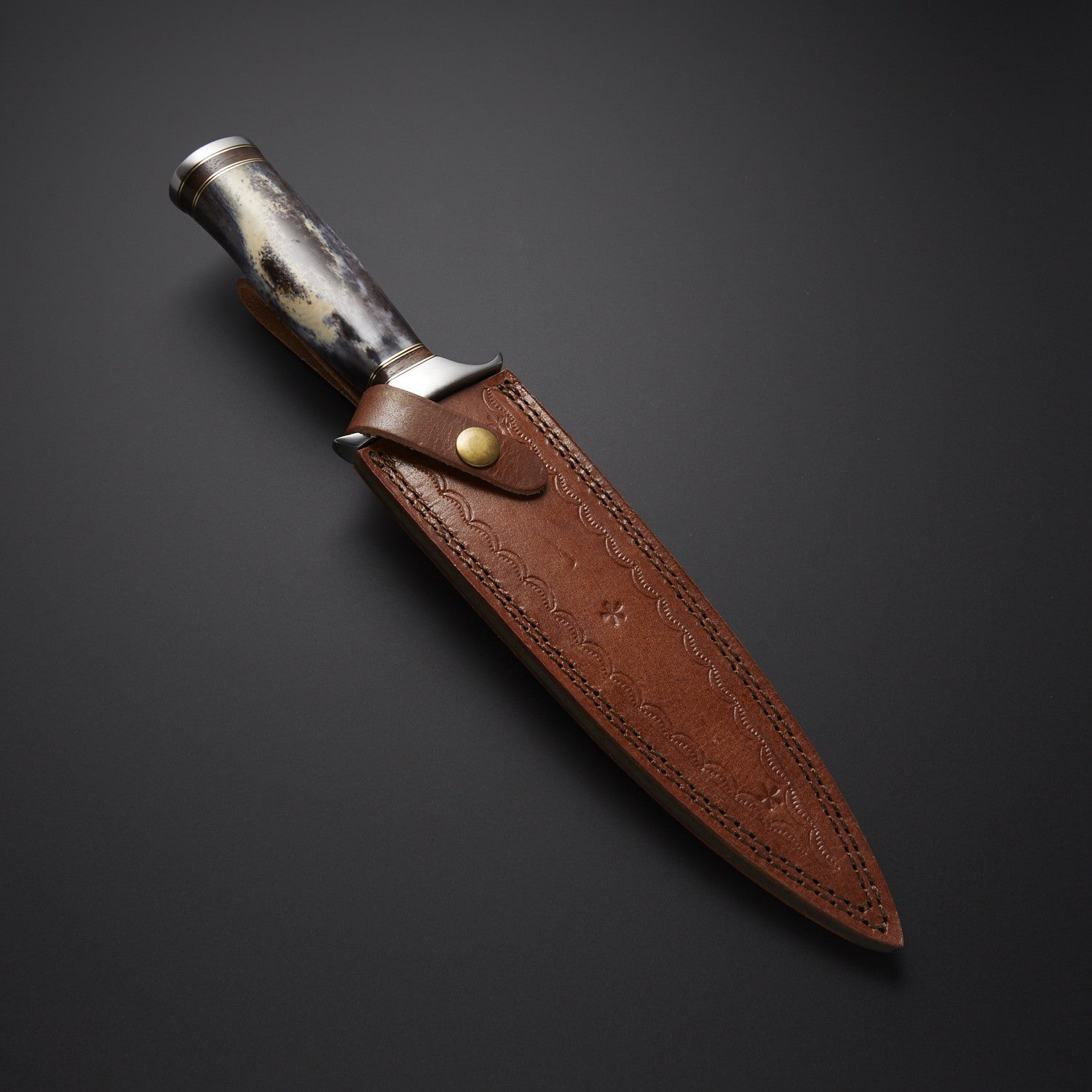 Camel Bone Handle Dagger Knife with Leather Sheath – Handmade & Collectible Knives Craft