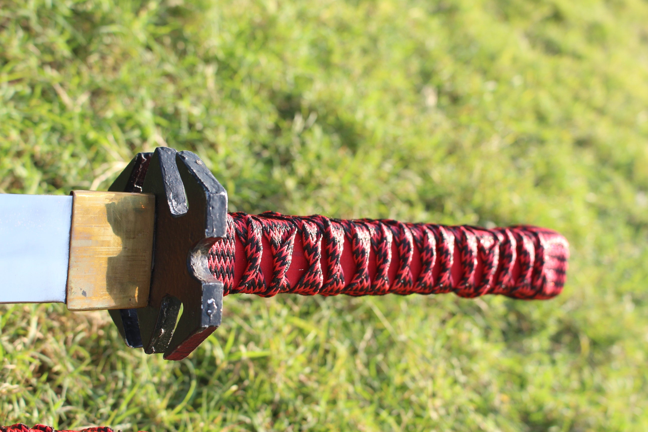 Red Wrapped 5160 Steel Katana Sword Knives Craft