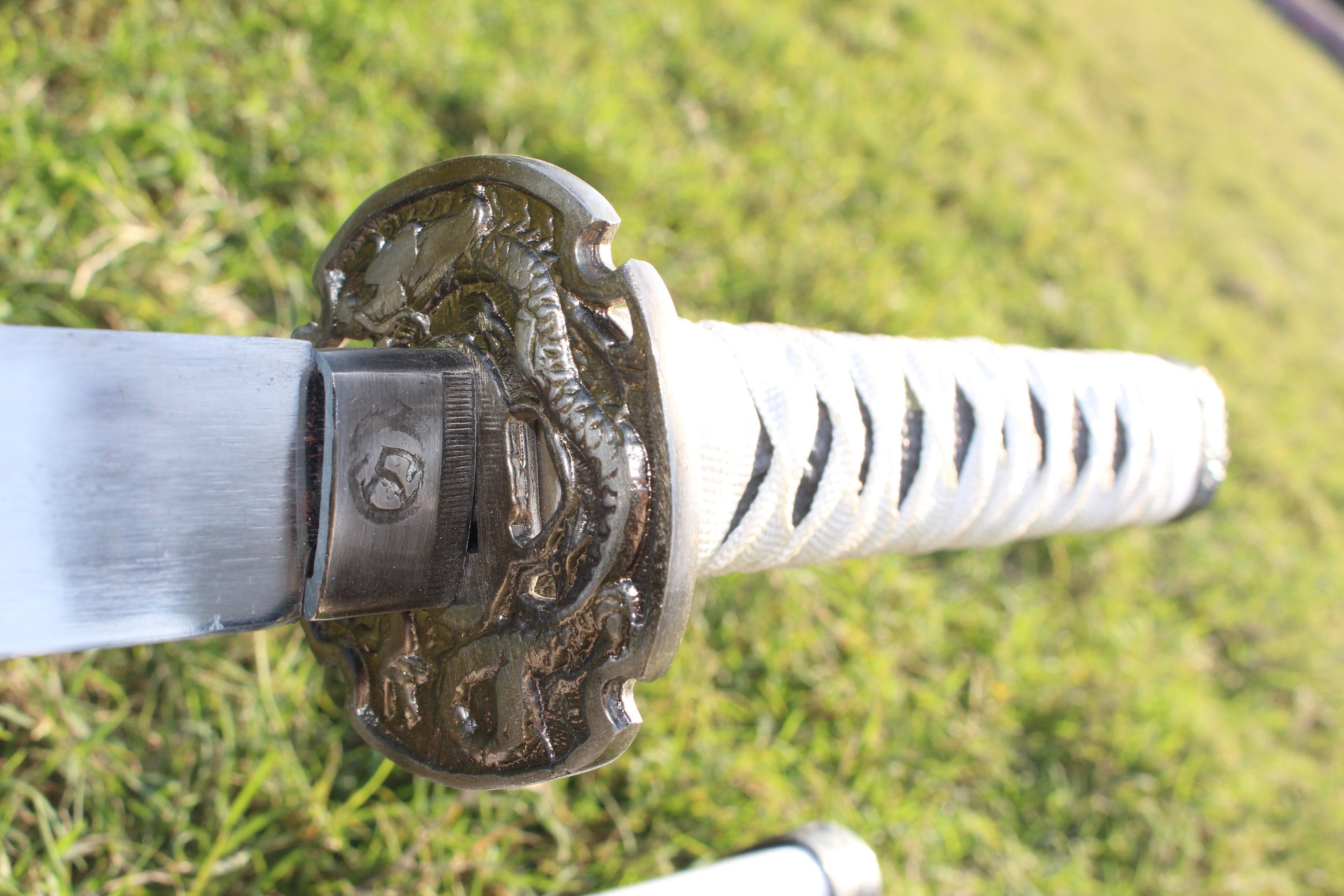 White-Wrapped 5160 Steel Katana Sword – Premium Handcrafted Blade Knives Craft