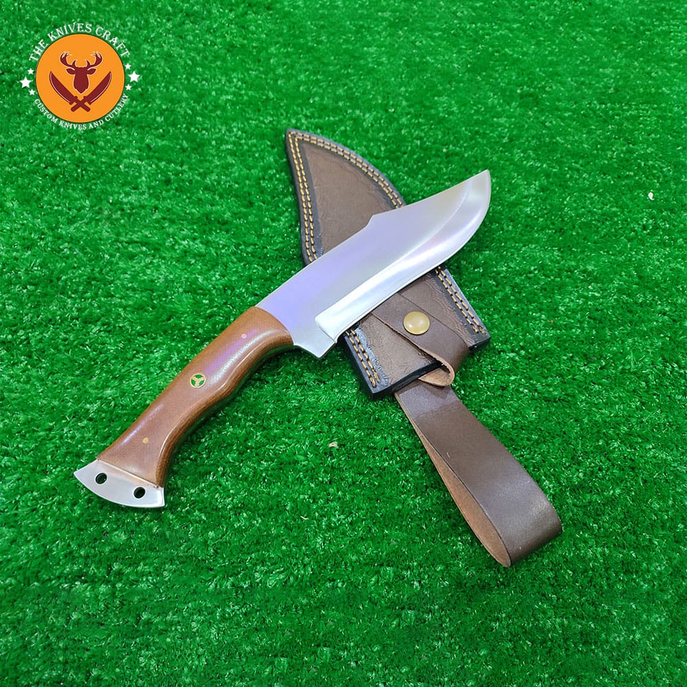 Custom Handmade Hunting Knife with Leather Sheath – Full Tang Survival Knife Knives Craft
