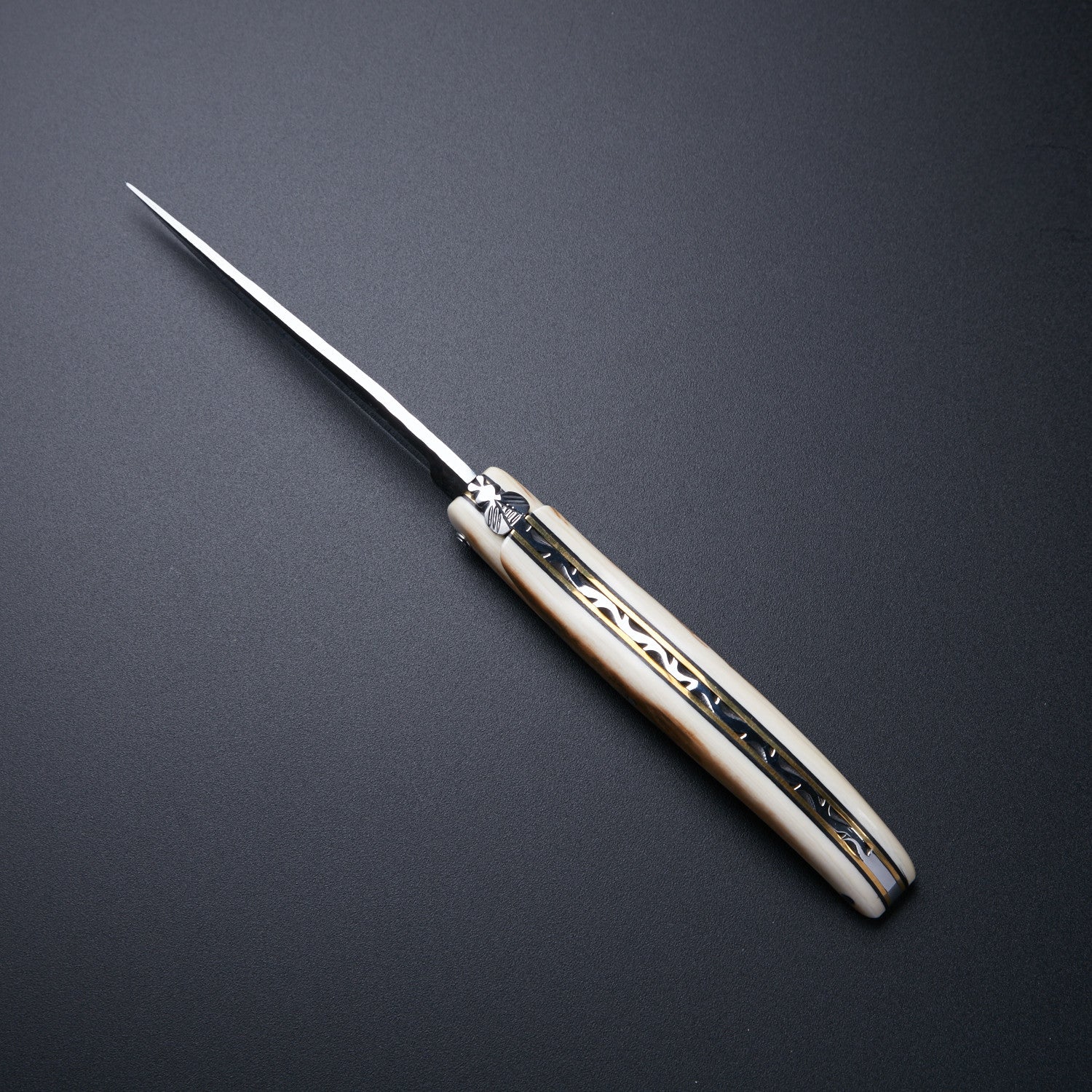 Handcrafted Folding Knife - Premium High Carbon Blade, Elegant Bone Handle 🔪 Knives Craft