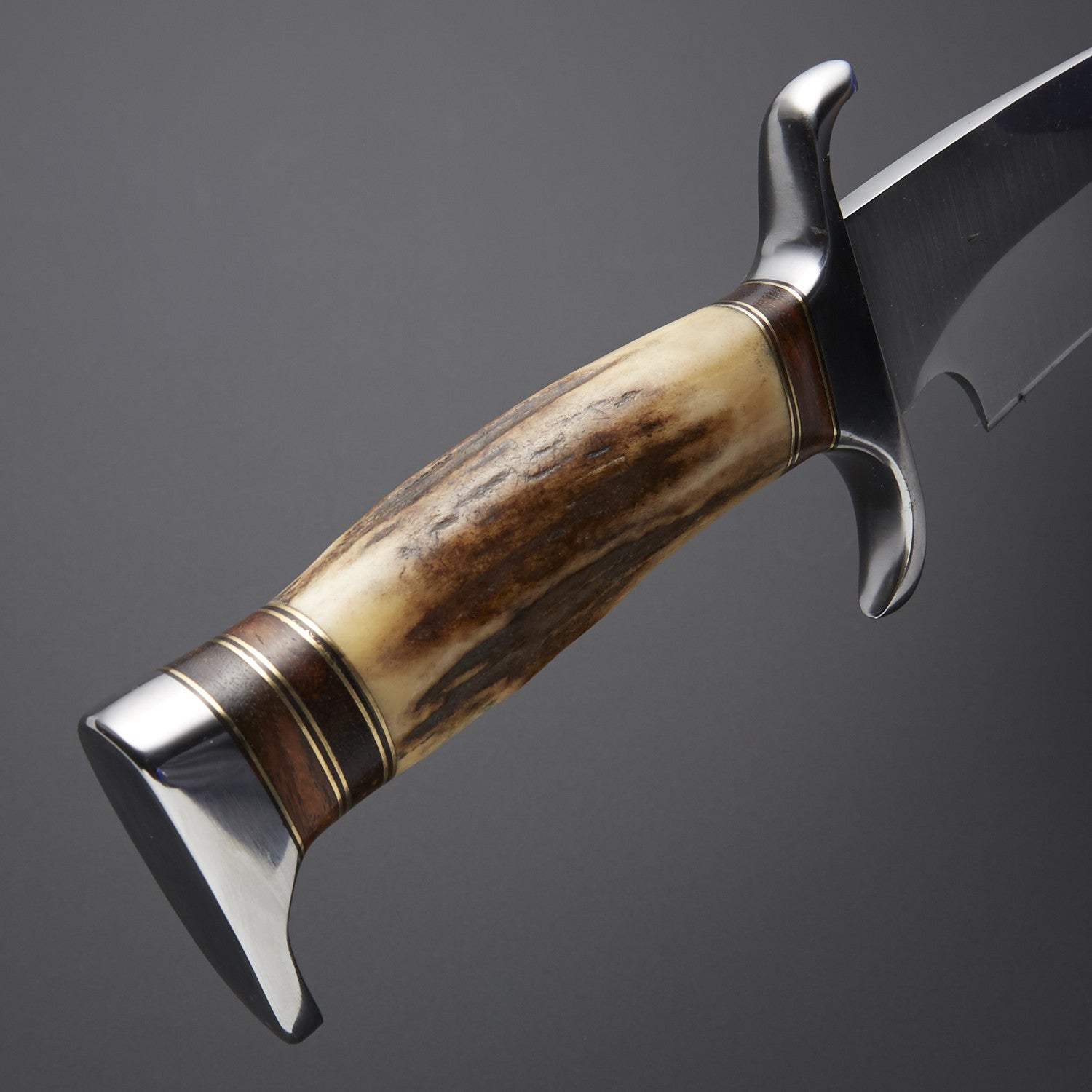 Premium Hunting Knife with Stag Handle & Leather Sheath Knives Craft