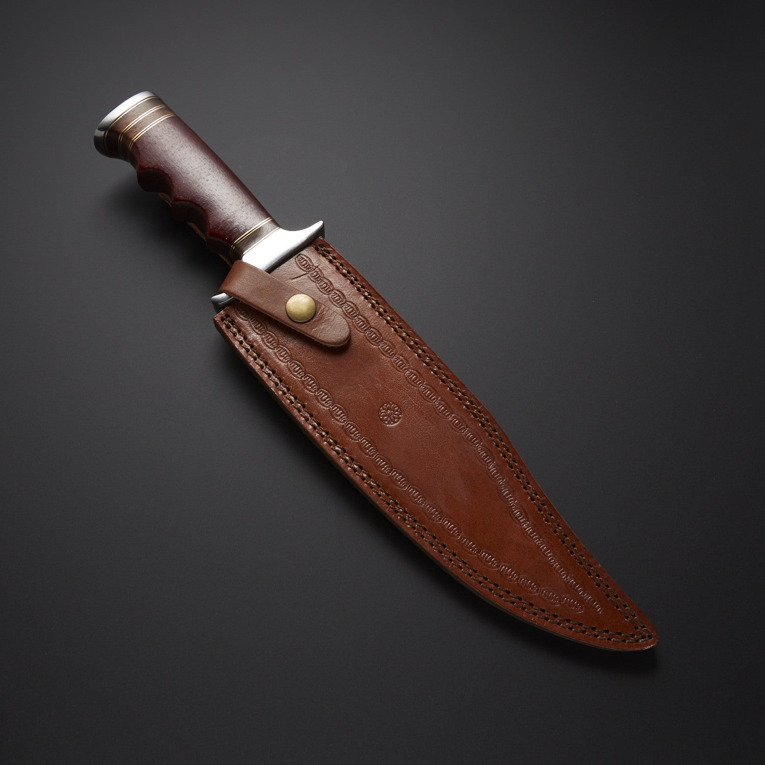 Tracker Hunting Bowie Knife with Leather Sheath – Razor Sharp & Collectible Knives Craft