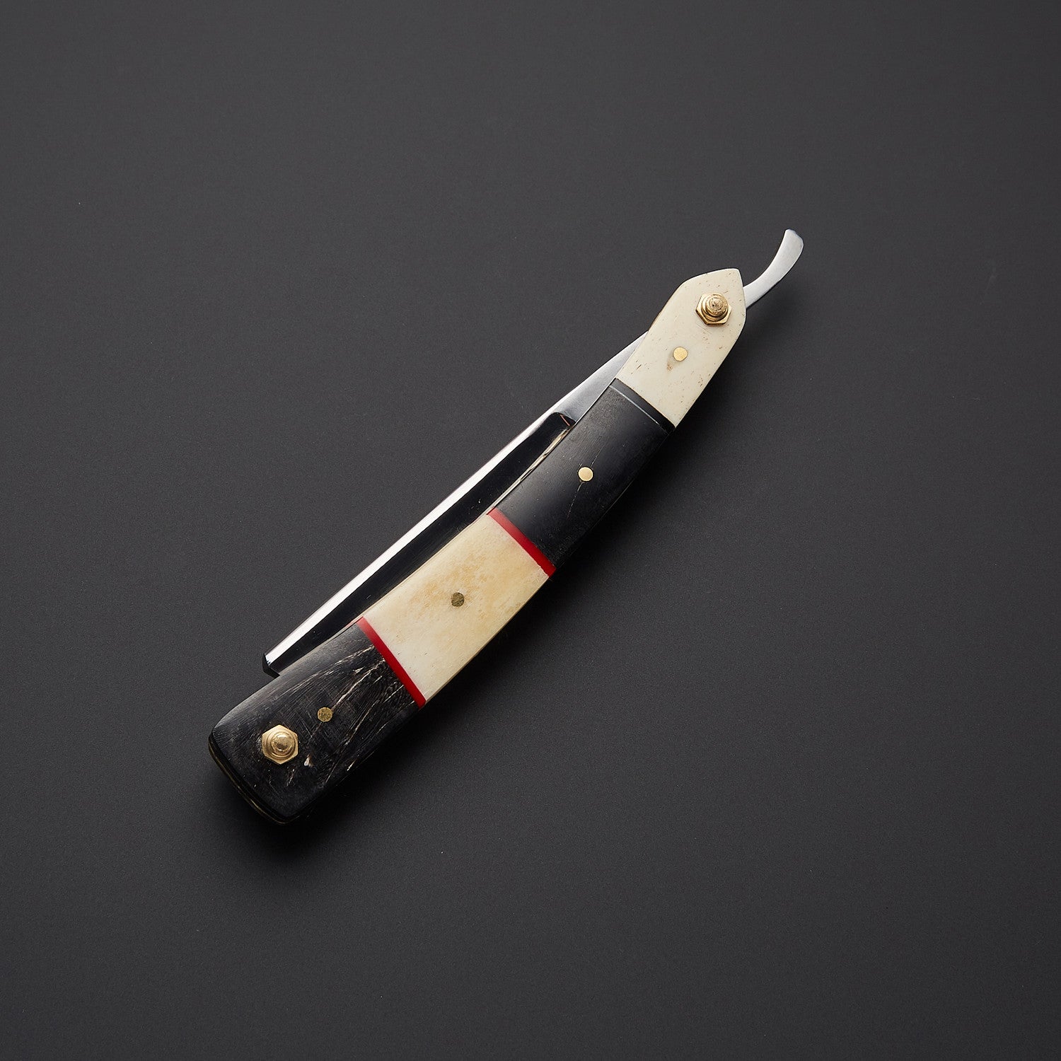 Stainless Steel Straight Razor Elegant Wooden Handle, Leather Sheath Knives Craft