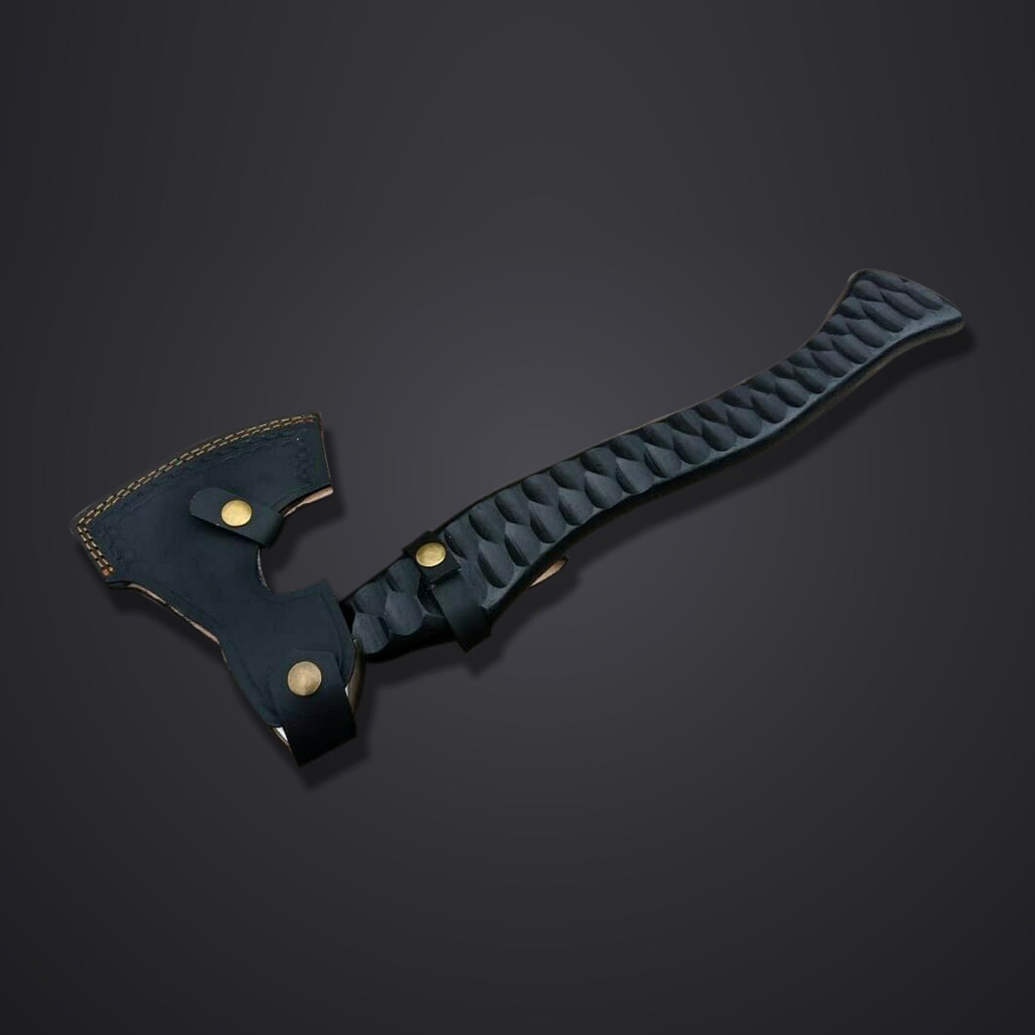 Hand-Forged Viking Style Axe β Carbon Steel with Leather Sheath Knives Craft