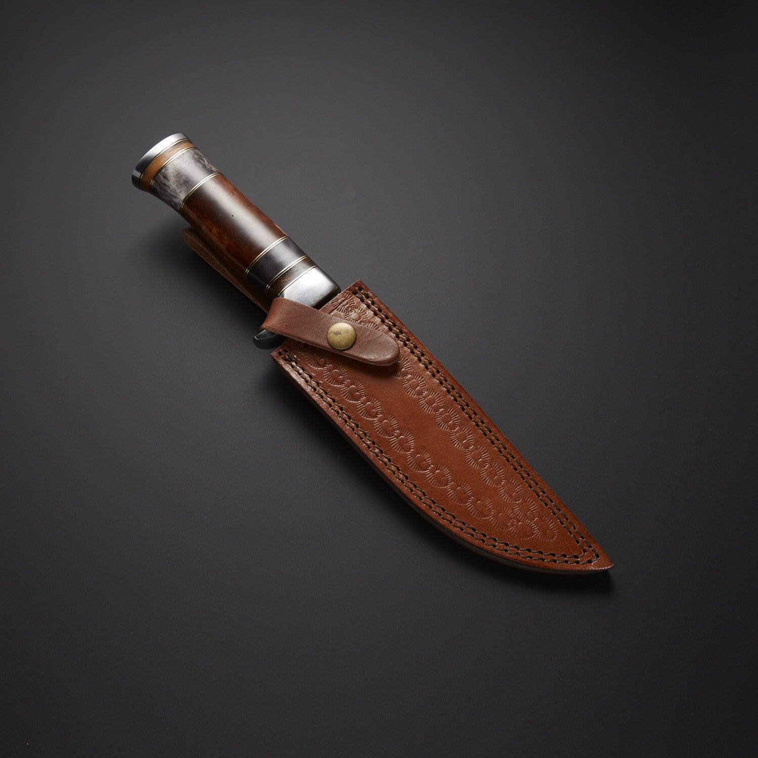 Handmade Hunting Knife with Leather Sheath Knives Craft