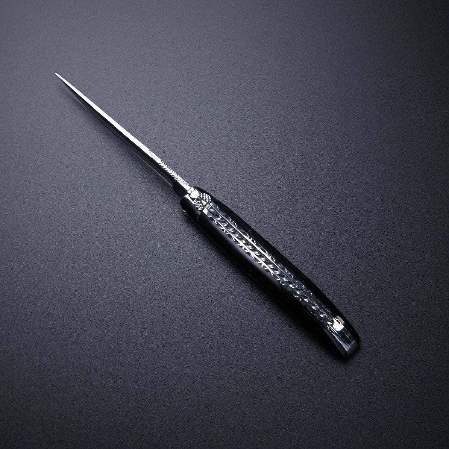 High Carbon Steel Folding Knife - Sharp Blade, Elegant Black Handle 🔪 Knives Craft