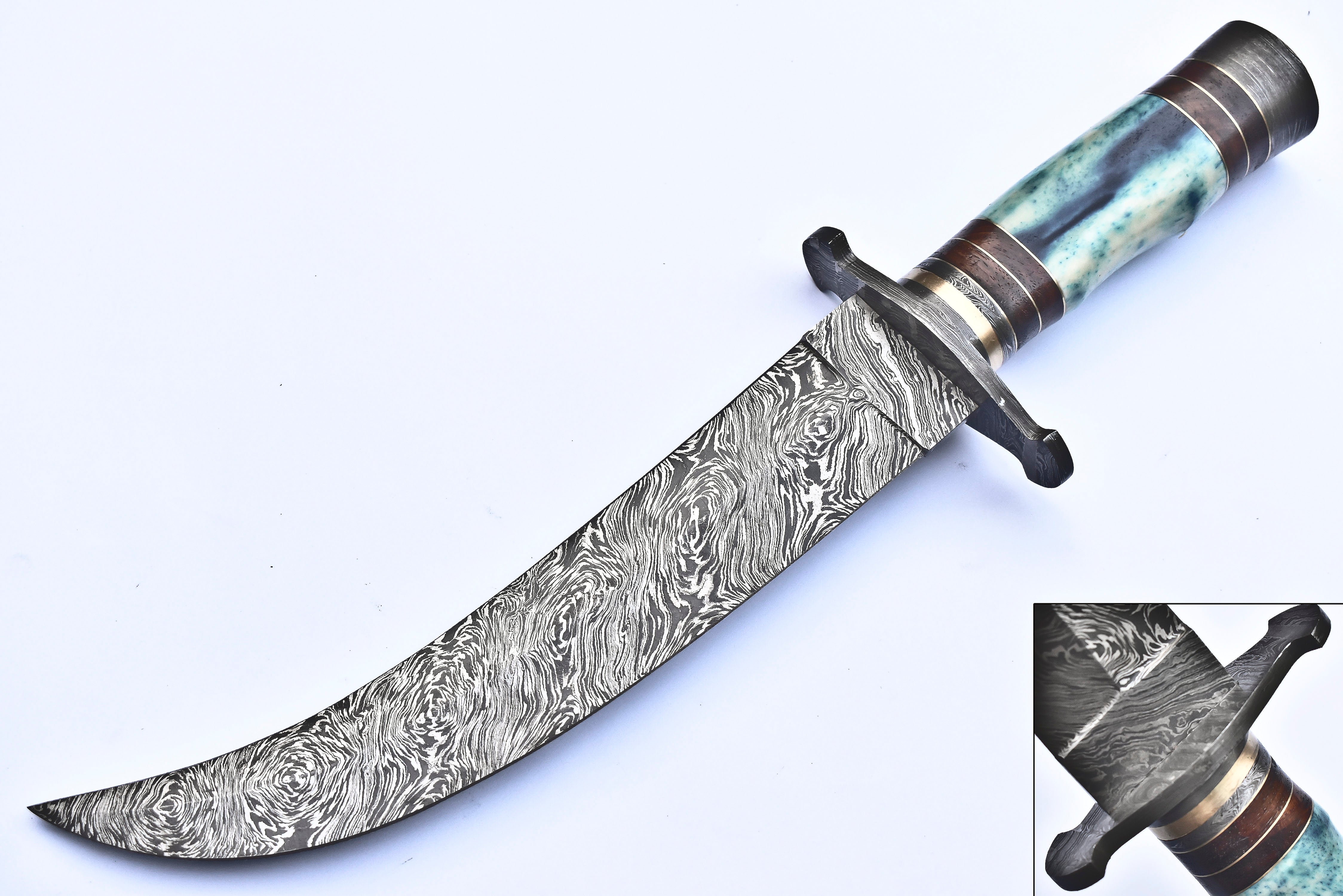 Camel Bone Handle + Leather Sheath Knives Craft