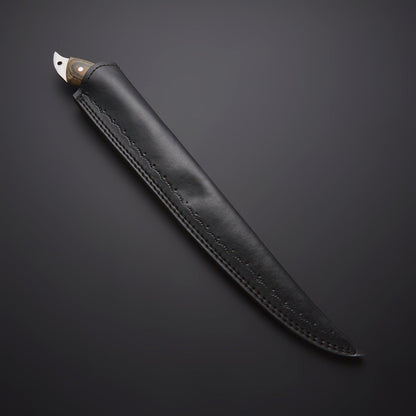 🔪 Hand-Forged Stainless Steel Fillet Knife with Wooden Handle & Leather Sheath 🔪 Knives Craft