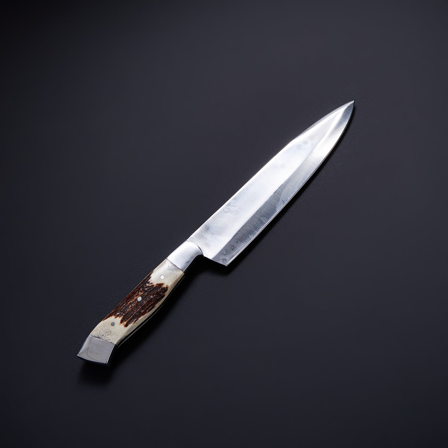 Handcrafted Chef Knife with Stag Handle &amp; Engraved Blade Knives Craft