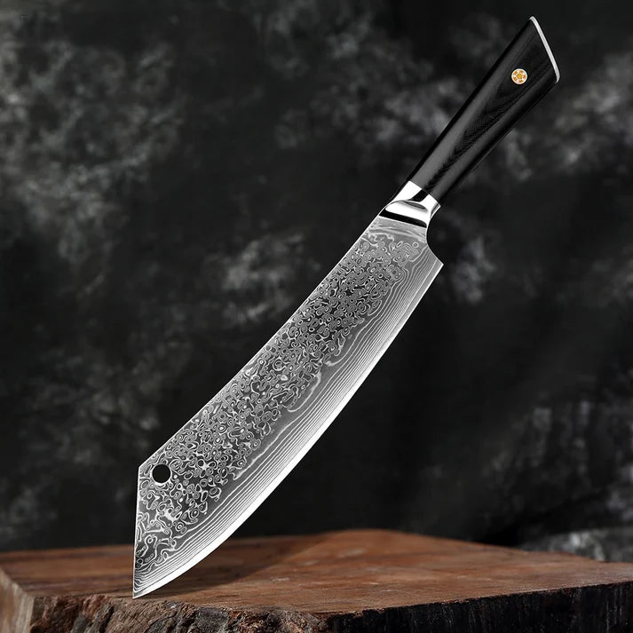 Midnight Wave Damascus Chef Knife
