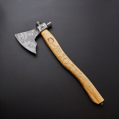 Handcrafted Viking Axe with Premium Leather Sheath – Authentic & Durable 🪓🛡️ Knives Craft