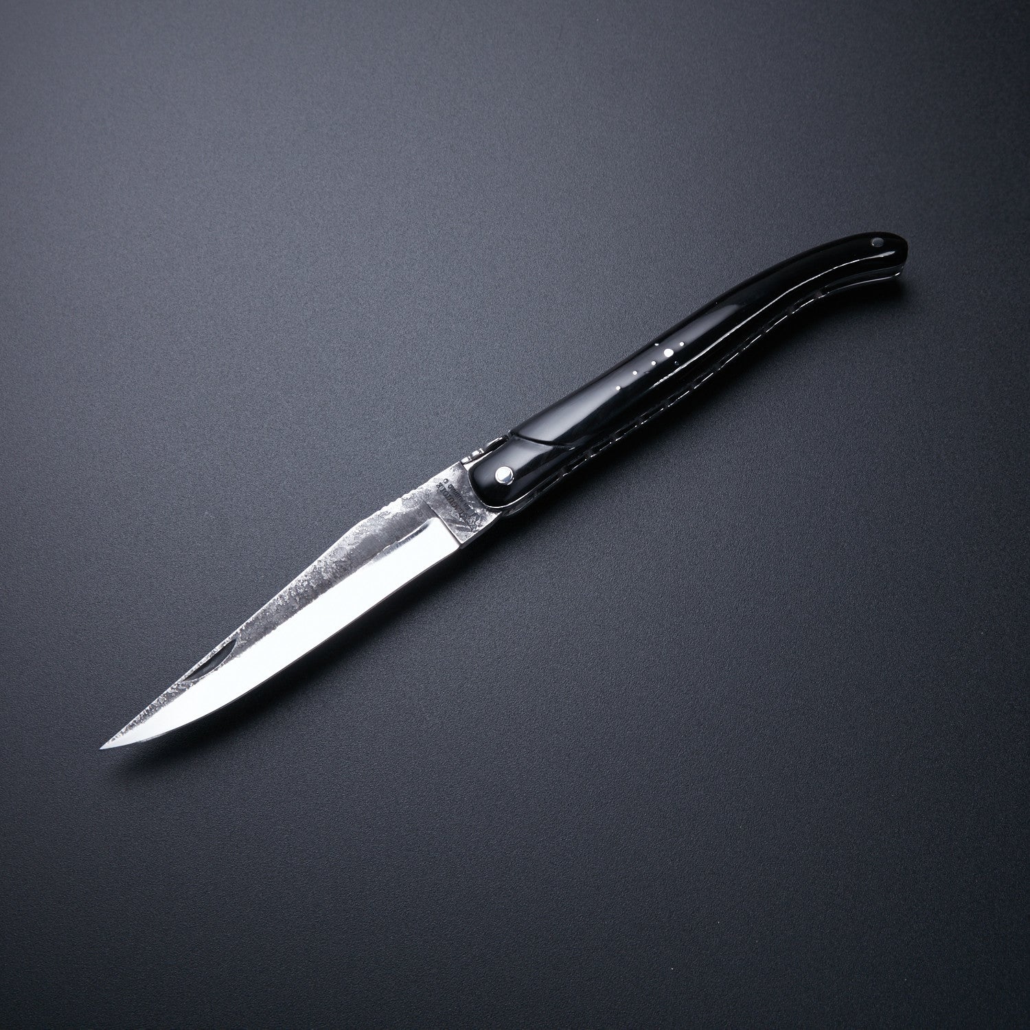 Damascus Steel Folding Knife - Sharp Blade, Elegant Black Handle 🔪 Knives Craft