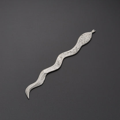 Handmade Damascus Steel Wavy Athame / Decorative Dagger Knives Craft