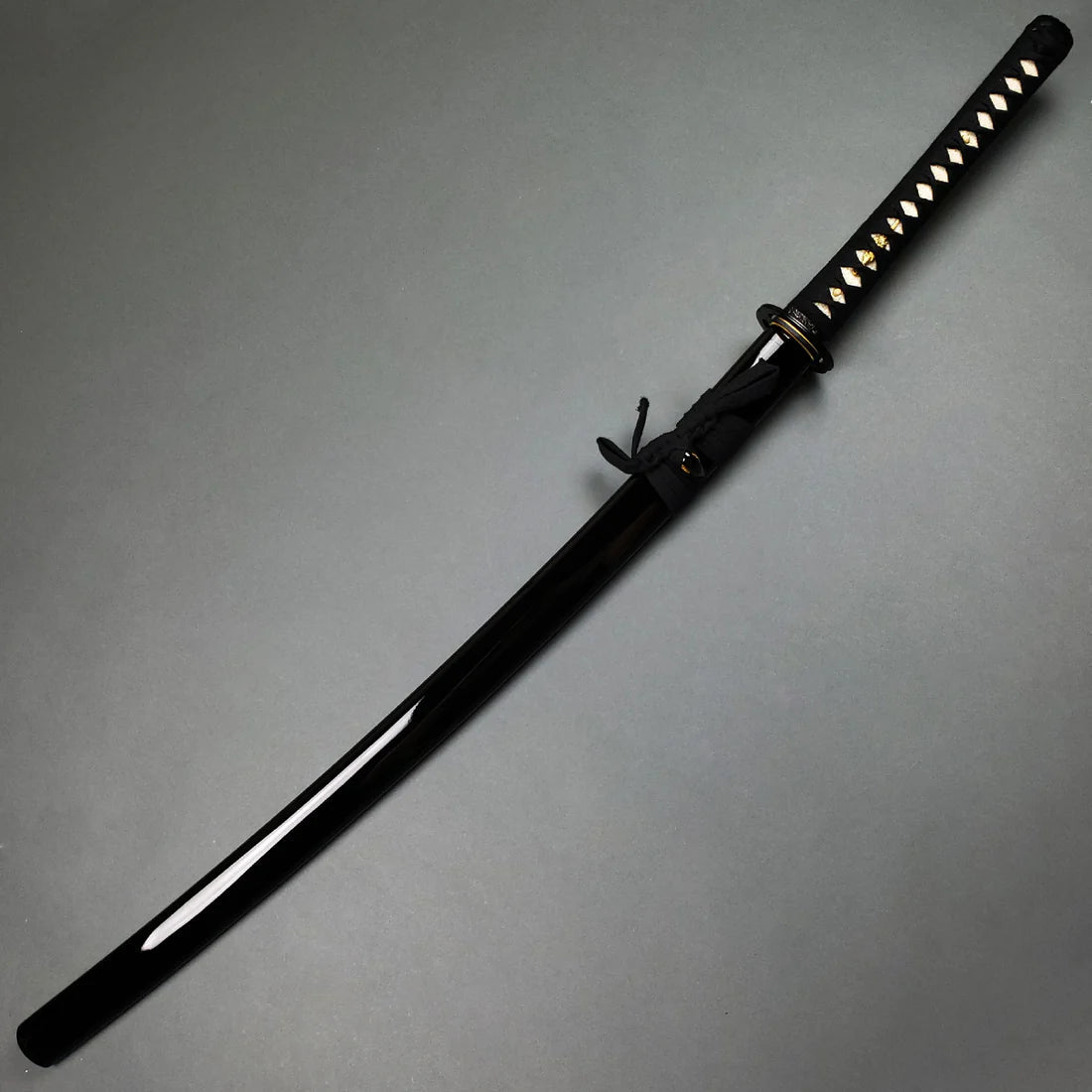 Hand-Forged Black Samurai Katana – High Carbon Steel Blade Knives Craft