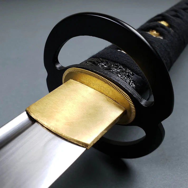 Hand-Forged Black Samurai Katana – High Carbon Steel Blade Knives Craft