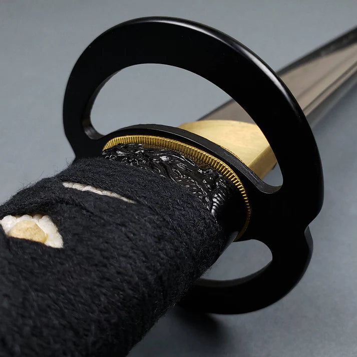 Hand-Forged Black Samurai Katana – High Carbon Steel Blade Knives Craft