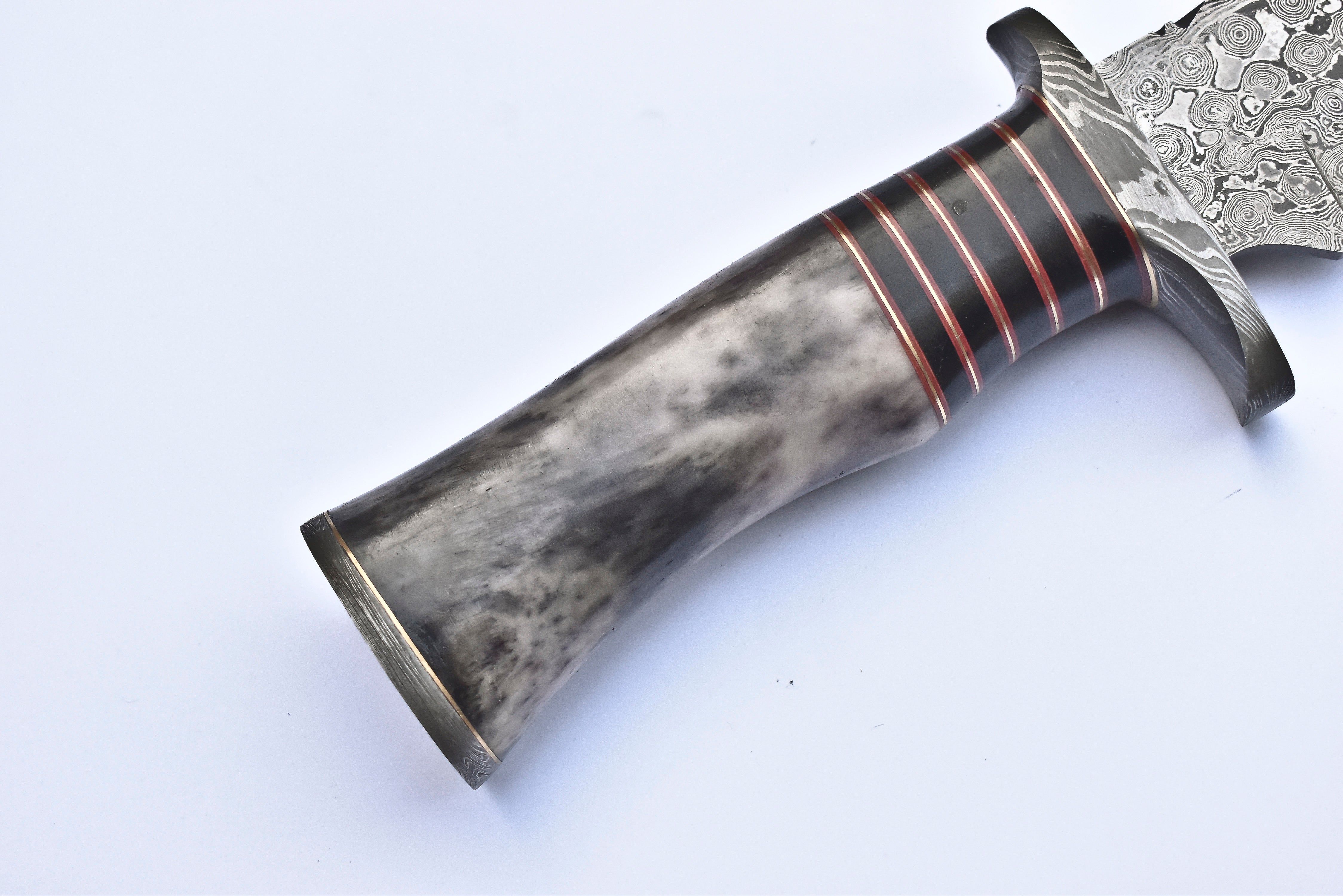 Handmade Bowie Knife – 16” Damascus Steel Twist Ladder Blade Knives Craft