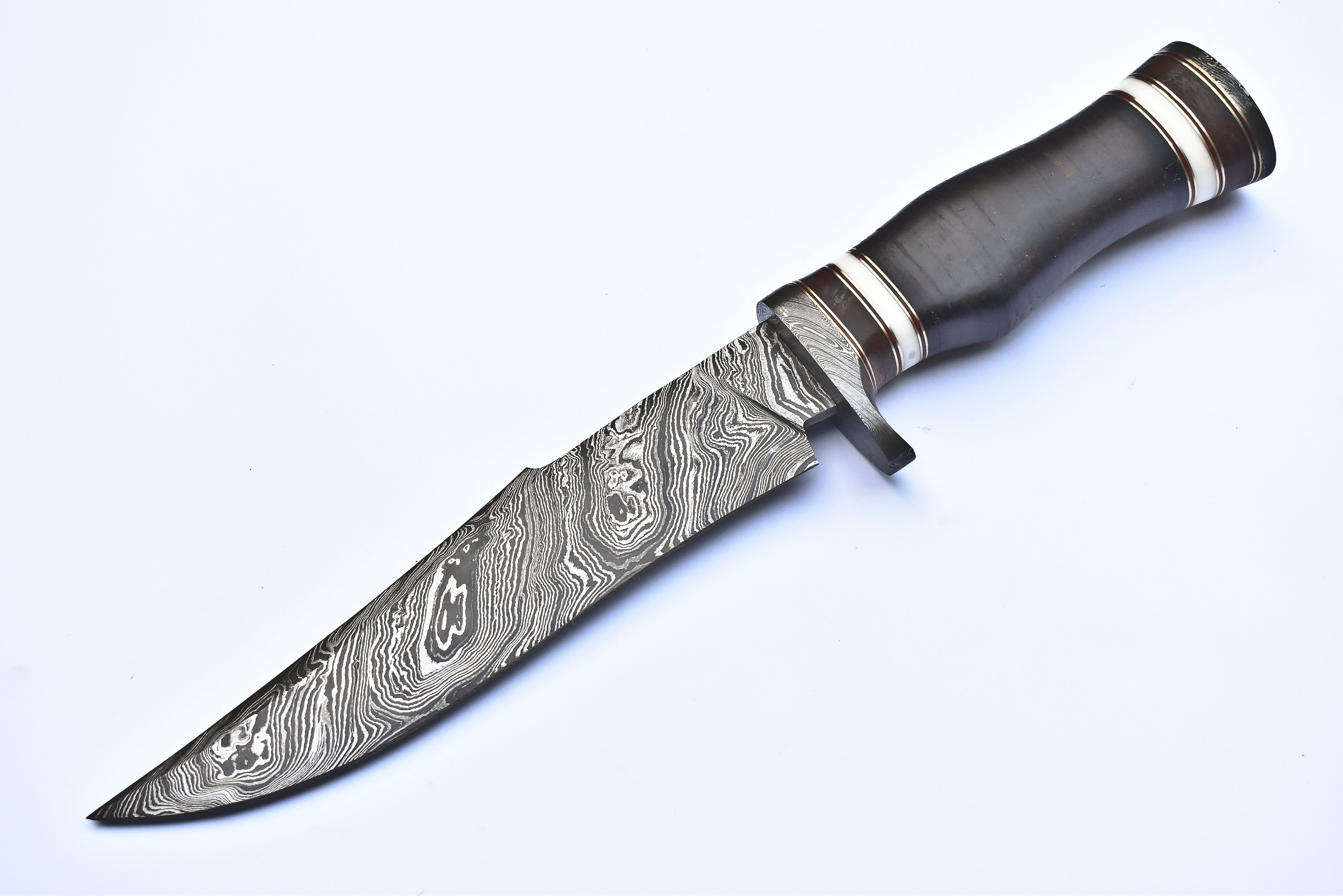 Handmade Bowie Knife – 16” Damascus Steel Twist Ladder Blade Knives Craft