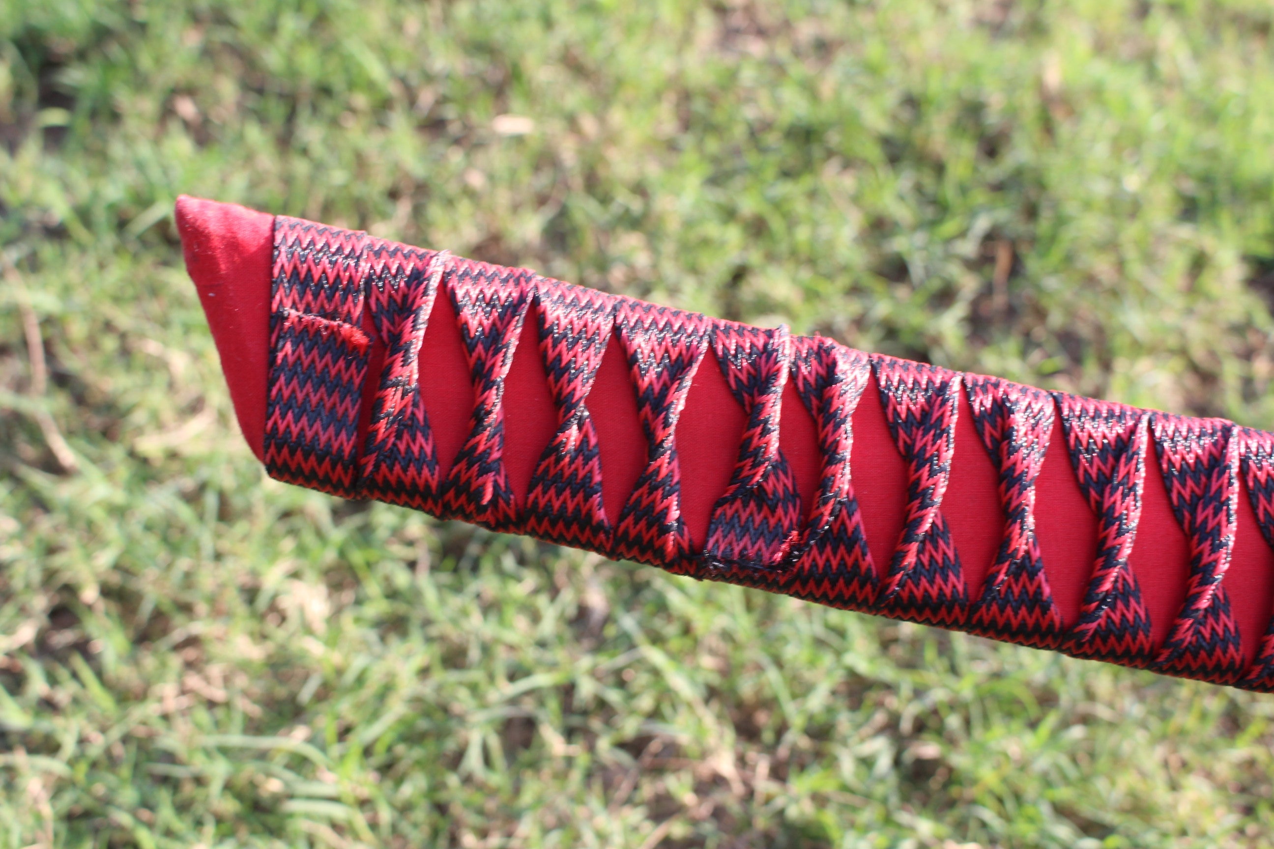 Red Wrapped 5160 Steel Katana Sword Knives Craft