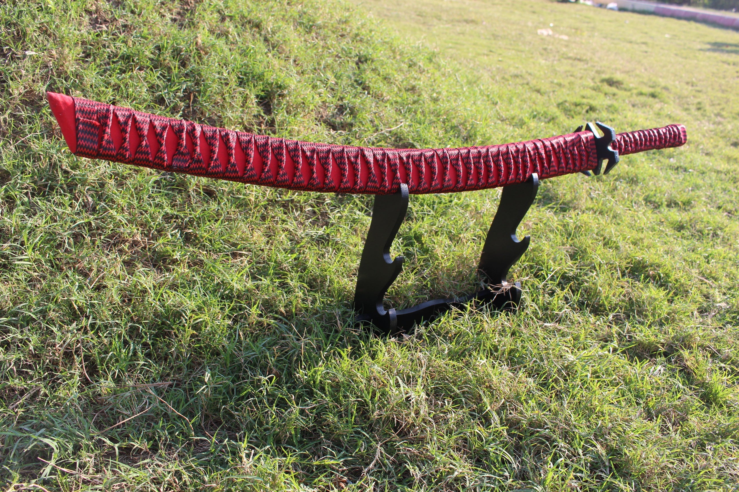 Red Wrapped 5160 Steel Katana Sword Knives Craft