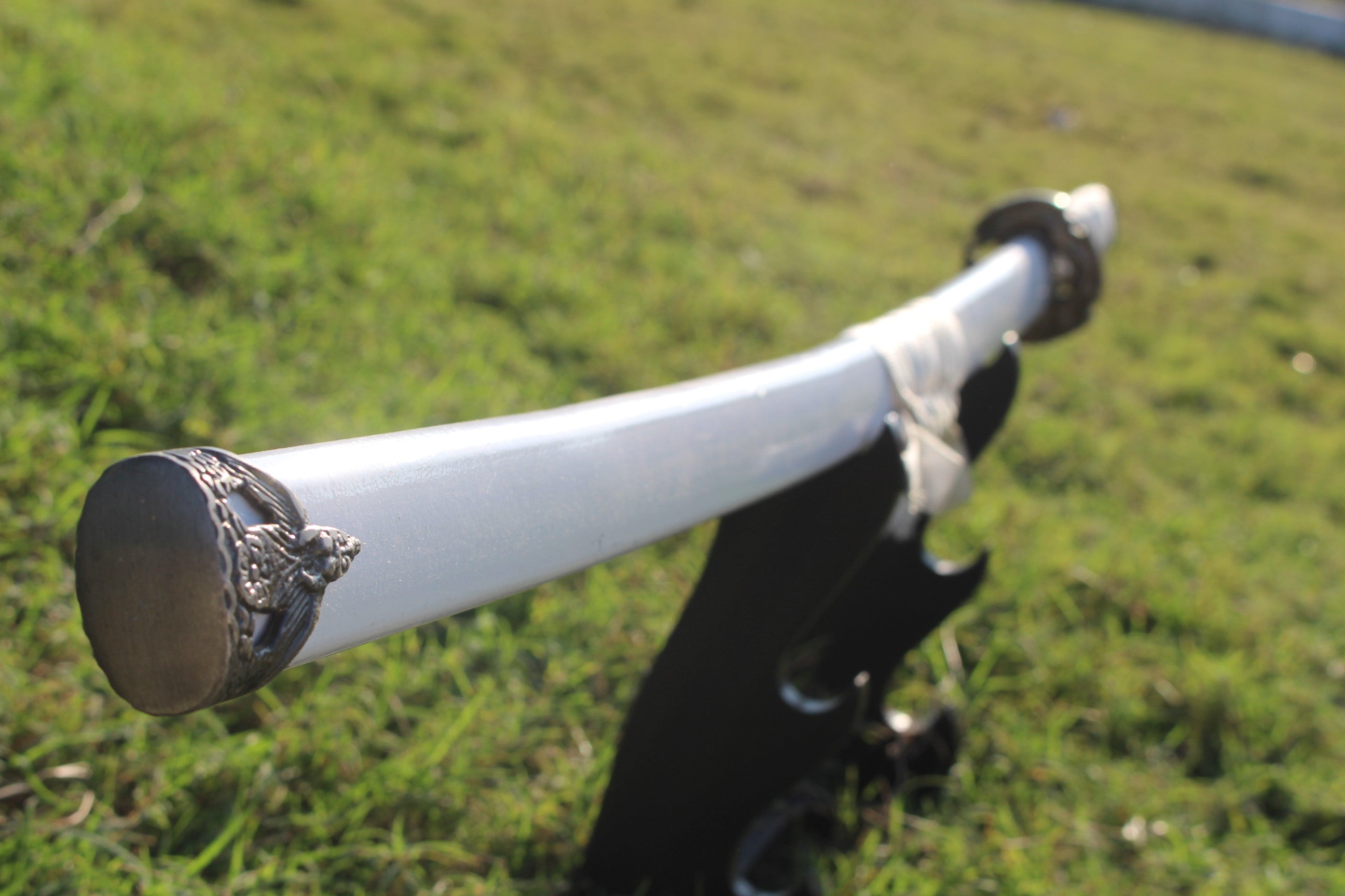 White-Wrapped 5160 Steel Katana Sword – Premium Handcrafted Blade Knives Craft