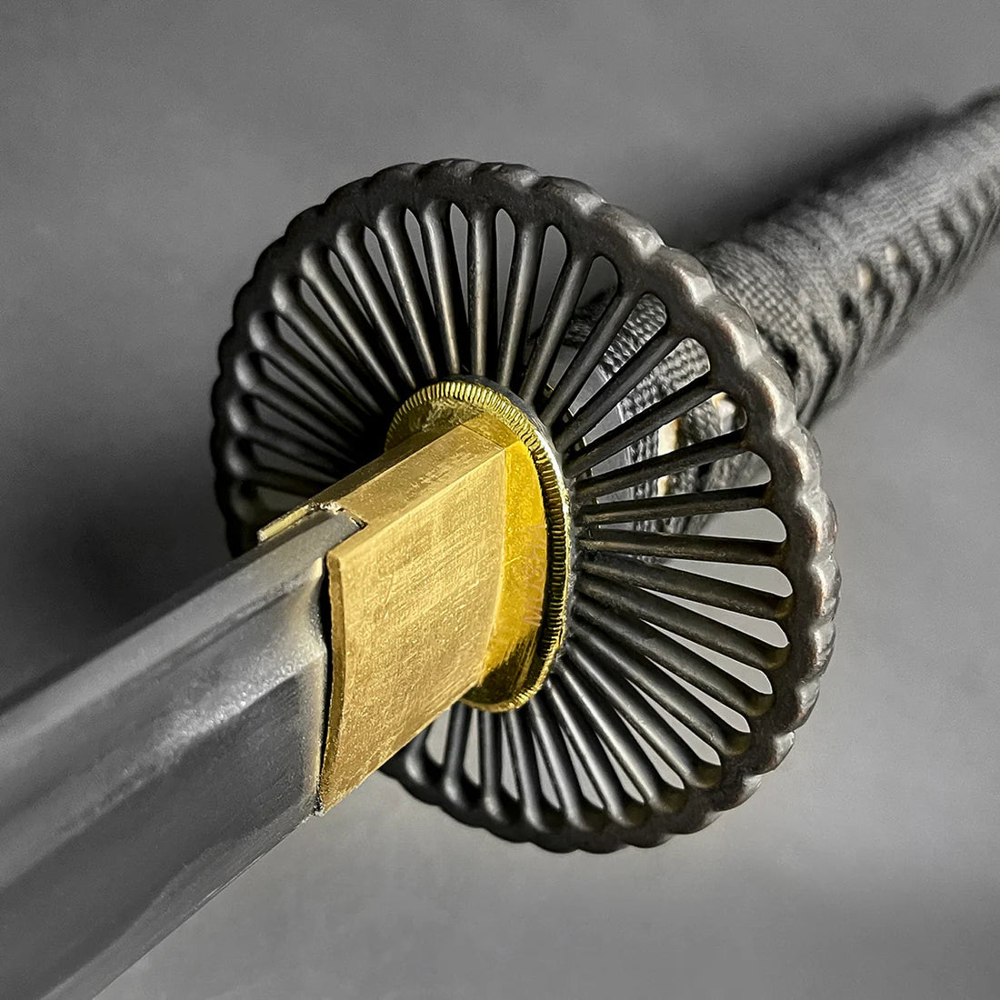Handcrafted Samurai Katana with Black Scabbard – Exquisite Handcrafted Blade Knives Craft