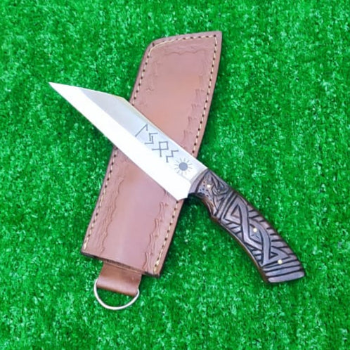 Handmade Fixed Blade Knife with Leather Sheath Knives Craft