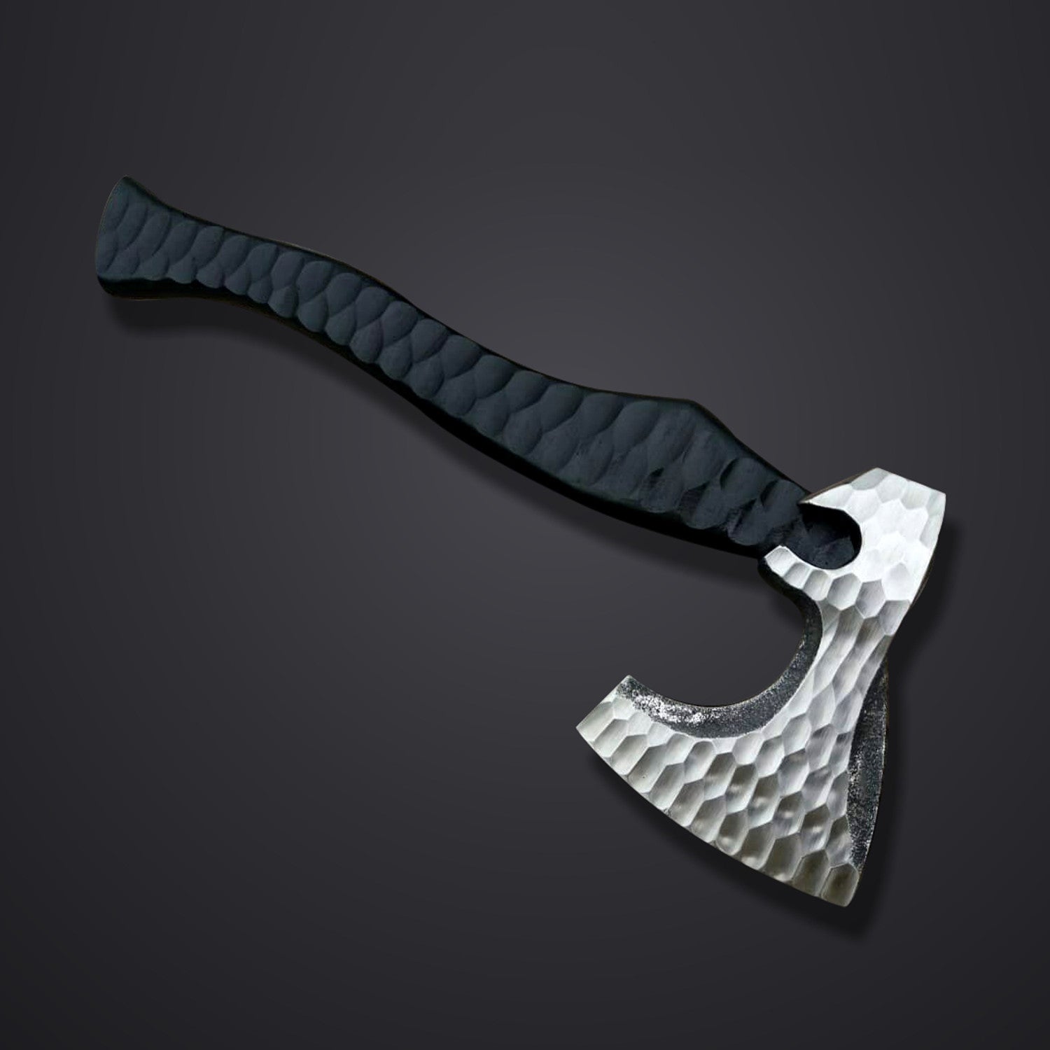 Hand-Forged Viking Style Axe – Carbon Steel with Leather Sheath Knives Craft