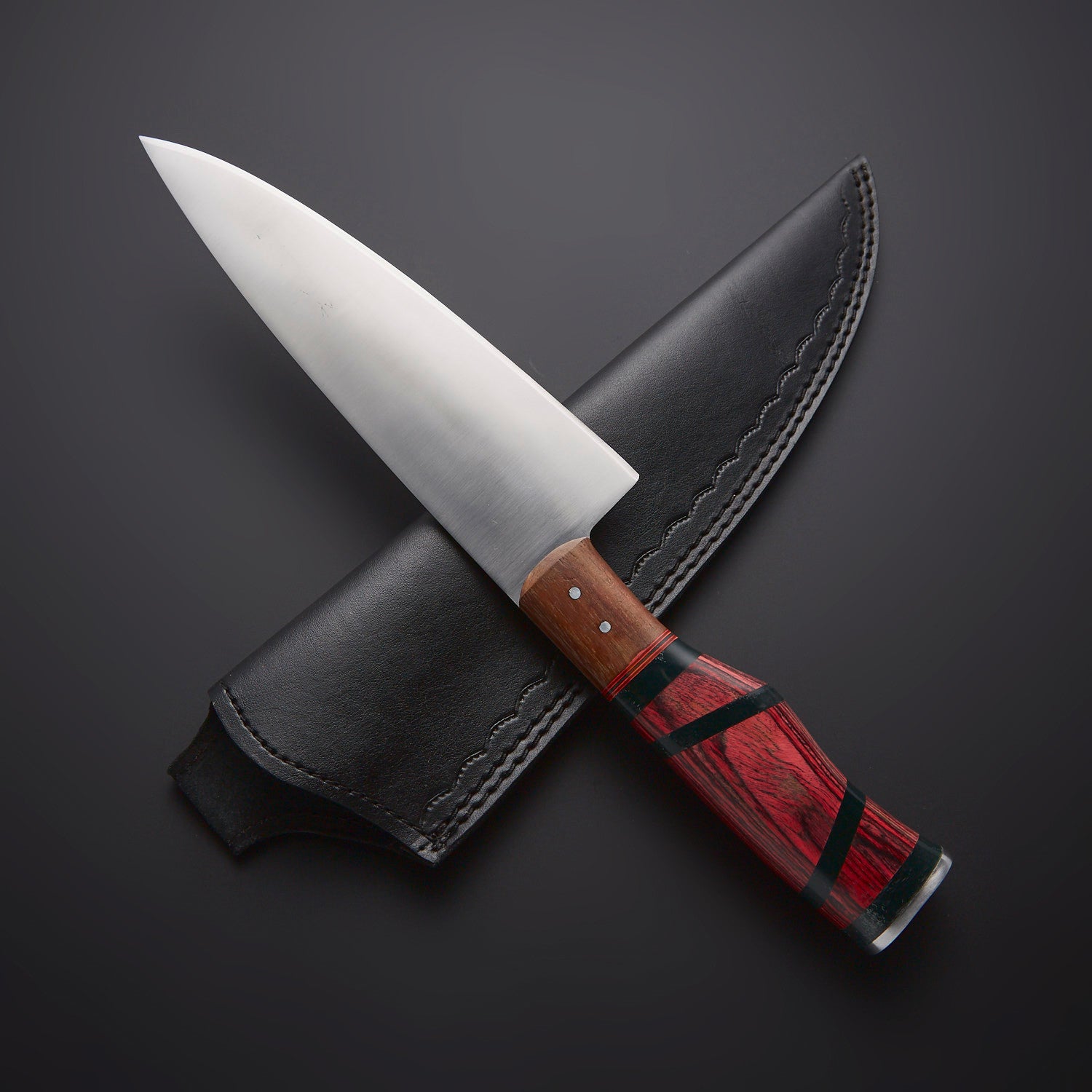Handcrafted Damascus Steel Chef Knife with Resin Handle – Premium Kitchen Blade Knives Craft