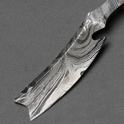Damascus Steel Straight Razor Folding Knife  Bold Wooden Handle, Leather Sheath Knives Craft