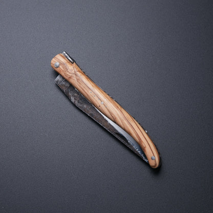 🔪 Hand-Forged Stainless Steel Folding Knife with Wooden Handle 🔪 Knives Craft