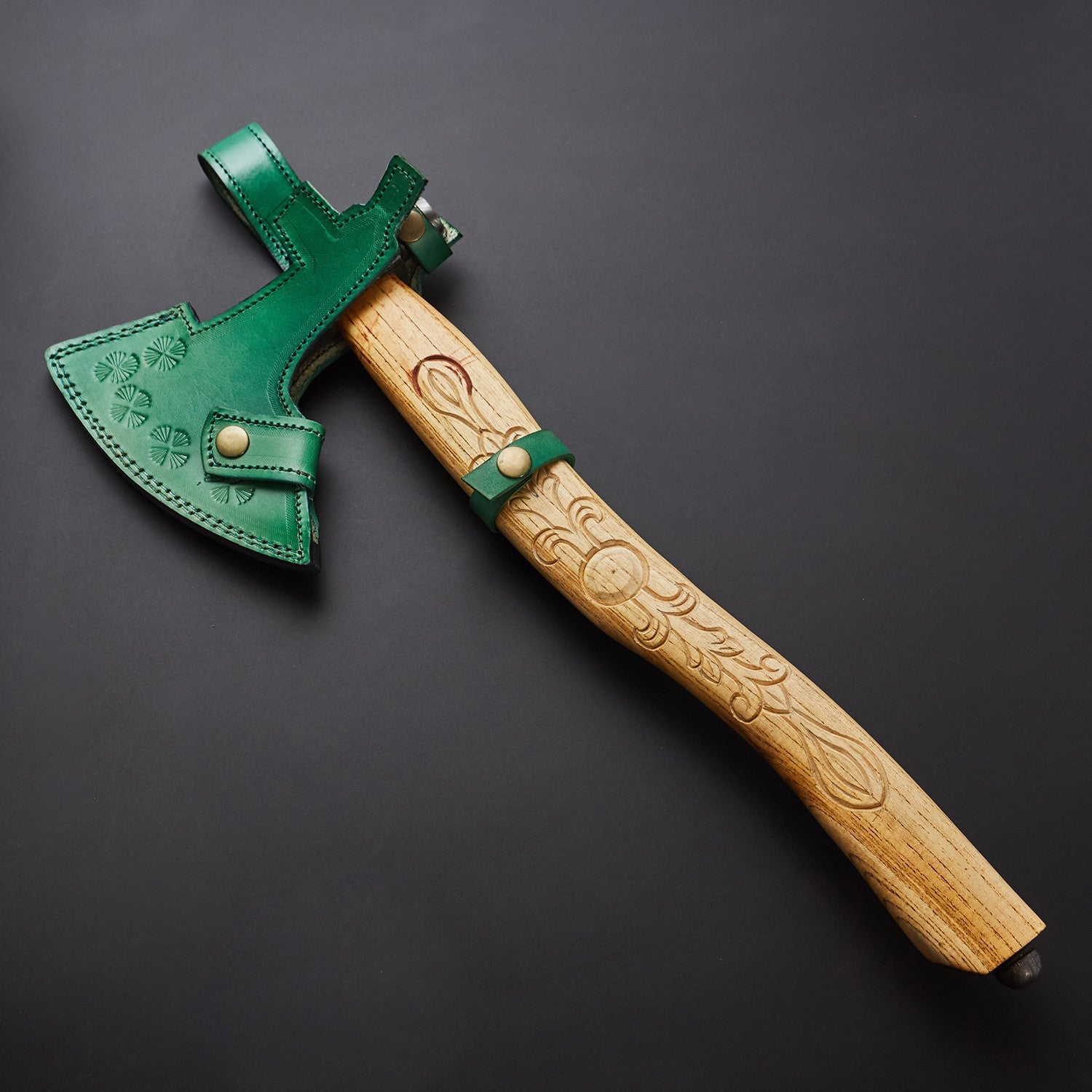 Handcrafted Viking Axe with Premium Leather Sheath – Authentic & Durable 🪓🛡️ Knives Craft