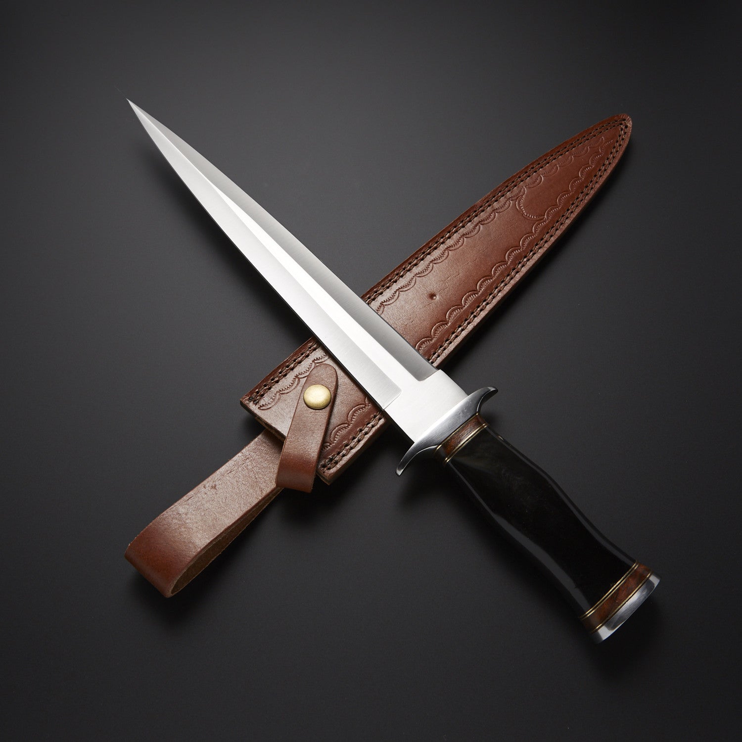 Classic Dagger Knife with Leather Sheath – Collectible &amp; Outdoor Ready Knives Craft