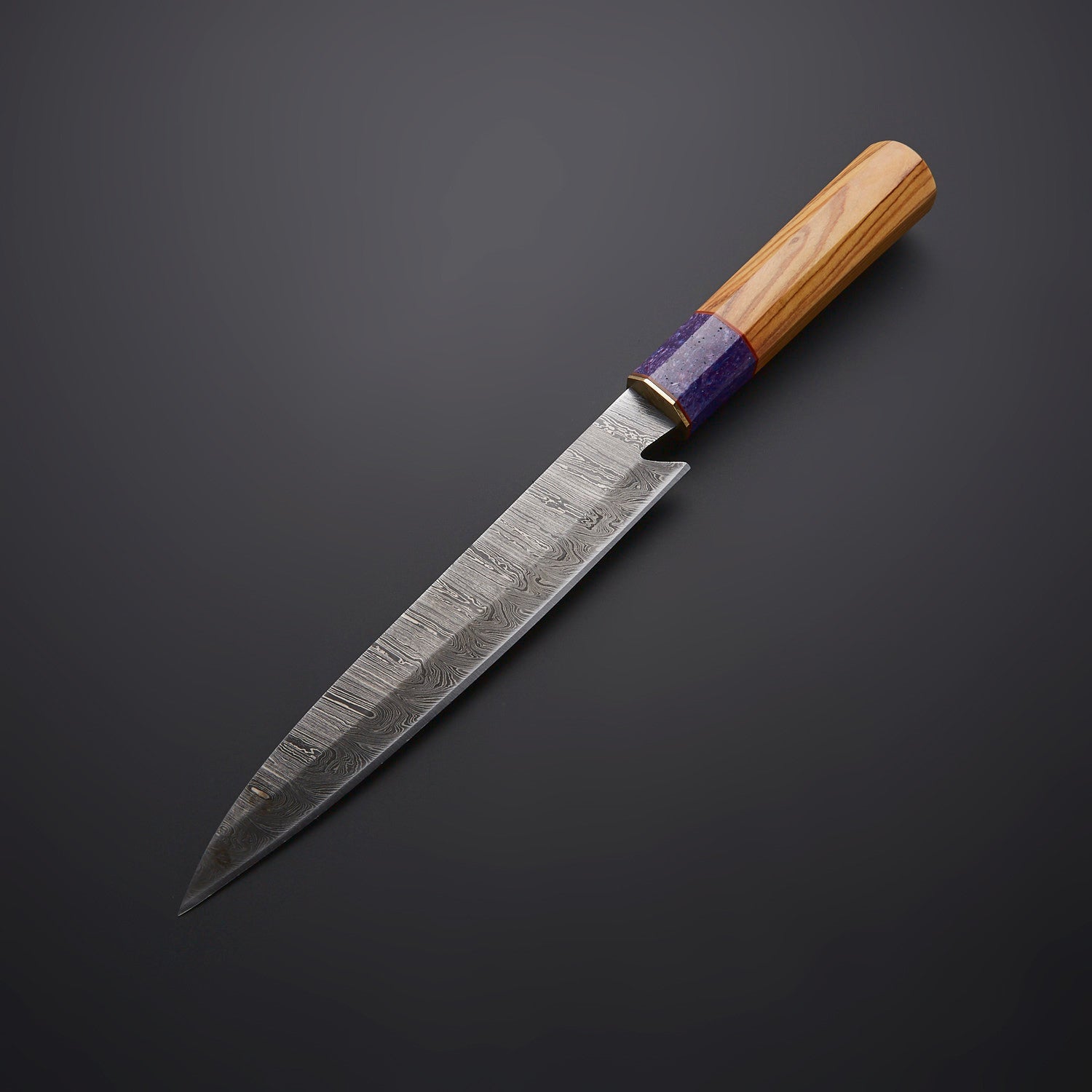 FalconEdge™ Curved Fillet Knife – Handcrafted Green & Maroon Handle Knives Craft