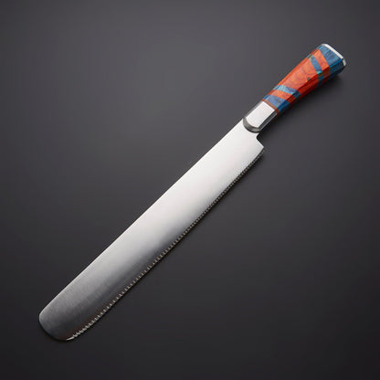 ArtisanEdge™ Serrated Bread Knife – Premium Resin Handle Knives Craft