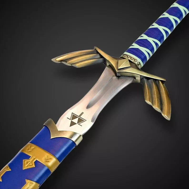 Zelda Sword – Legendary Design with Blue and Gold Handle Knives Craft
