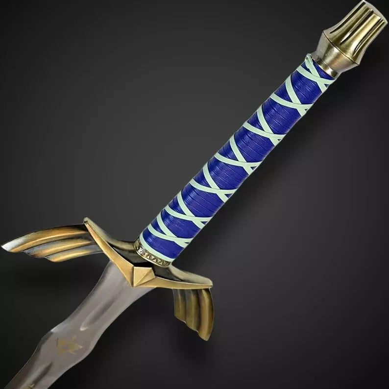 Zelda Sword – Legendary Design with Blue and Gold Handle Knives Craft